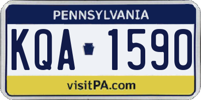 PA license plate KQA1590