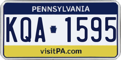 PA license plate KQA1595
