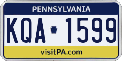 PA license plate KQA1599