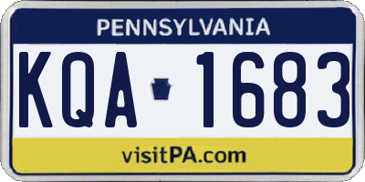 PA license plate KQA1683