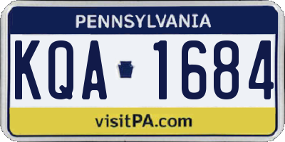 PA license plate KQA1684