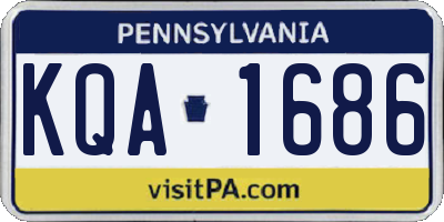 PA license plate KQA1686
