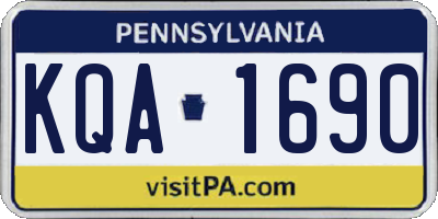 PA license plate KQA1690