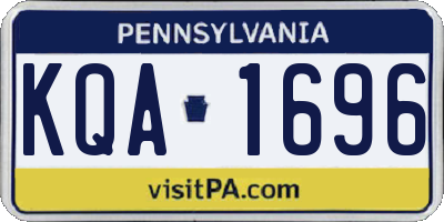 PA license plate KQA1696