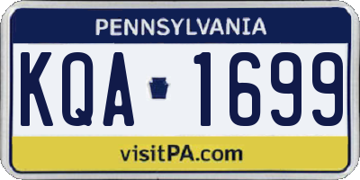PA license plate KQA1699