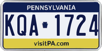 PA license plate KQA1724