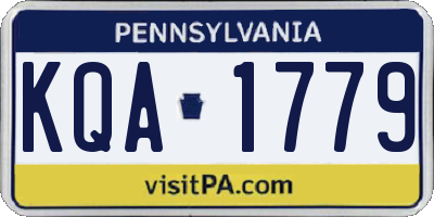 PA license plate KQA1779