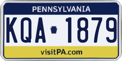 PA license plate KQA1879