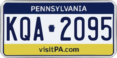 PA license plate KQA2095