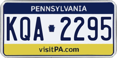 PA license plate KQA2295