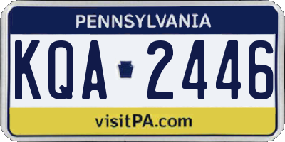 PA license plate KQA2446