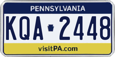 PA license plate KQA2448
