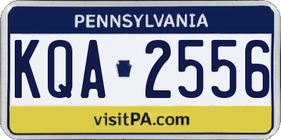 PA license plate KQA2556