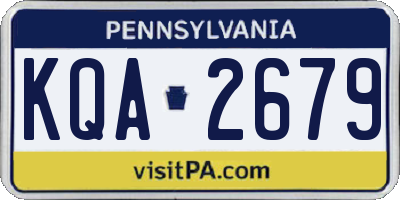 PA license plate KQA2679