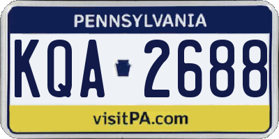 PA license plate KQA2688