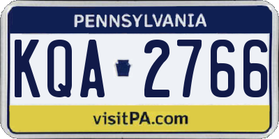 PA license plate KQA2766