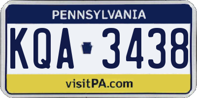 PA license plate KQA3438