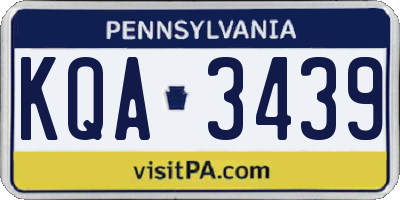 PA license plate KQA3439