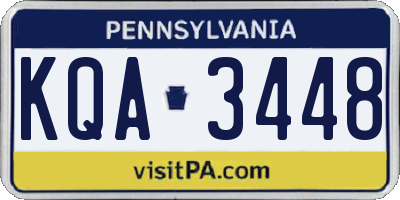 PA license plate KQA3448