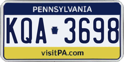 PA license plate KQA3698
