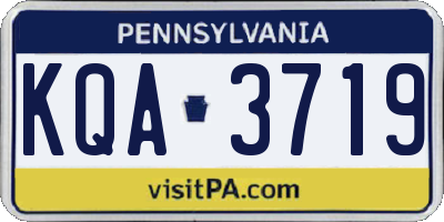 PA license plate KQA3719