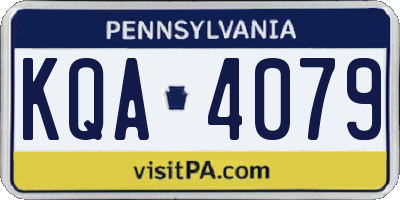 PA license plate KQA4079