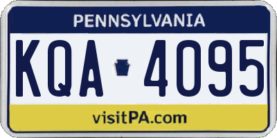 PA license plate KQA4095