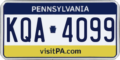 PA license plate KQA4099