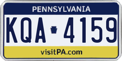 PA license plate KQA4159