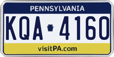 PA license plate KQA4160