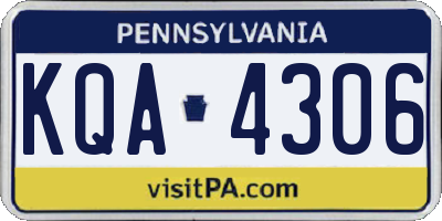 PA license plate KQA4306