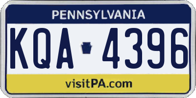 PA license plate KQA4396