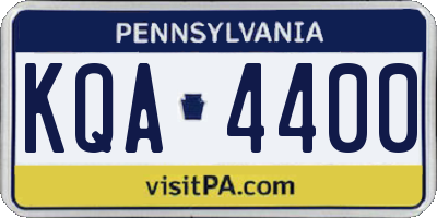 PA license plate KQA4400