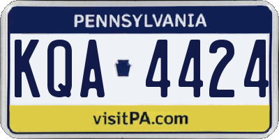 PA license plate KQA4424