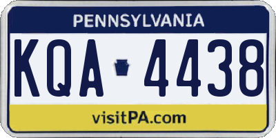 PA license plate KQA4438