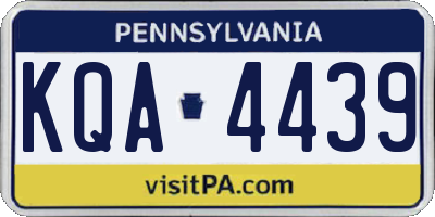 PA license plate KQA4439