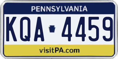 PA license plate KQA4459