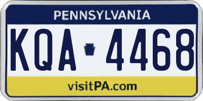PA license plate KQA4468