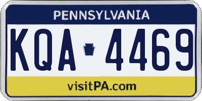 PA license plate KQA4469