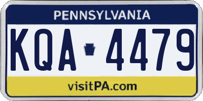 PA license plate KQA4479