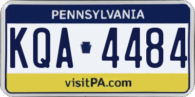 PA license plate KQA4484