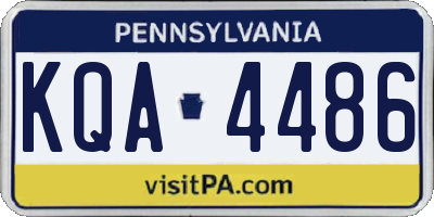 PA license plate KQA4486
