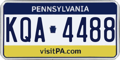 PA license plate KQA4488