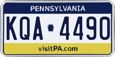 PA license plate KQA4490