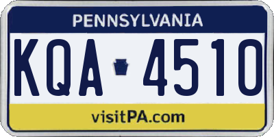 PA license plate KQA4510