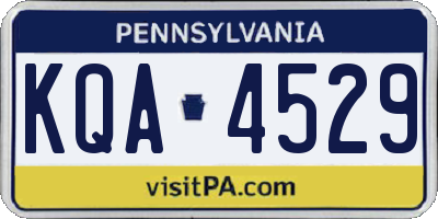 PA license plate KQA4529