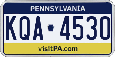 PA license plate KQA4530