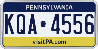 PA license plate KQA4556