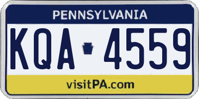 PA license plate KQA4559