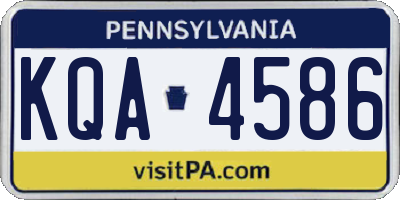 PA license plate KQA4586